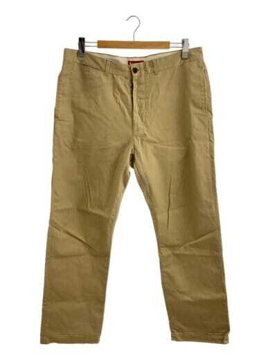SUPREME Straight pants   35   cotton   BEG   left side unraveled Supreme