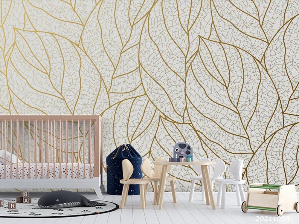 3D Gold Leaf Texture Wall Murals Wallpaper Murals Wall Sticker 141