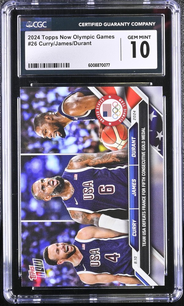 2024 Topps Now Olympic Games #26 Lebron/Curry/Durant CGC 10