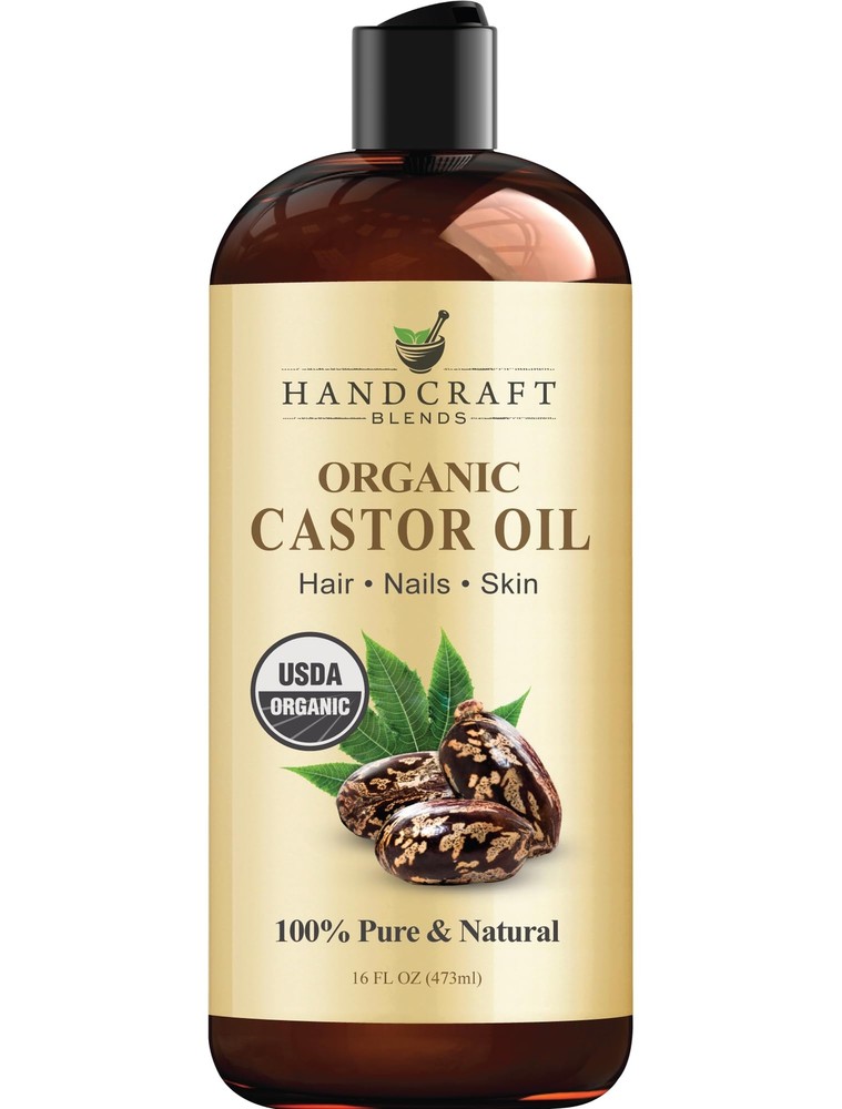 Handcraft Blends Organic Castor Oil - 16 Fl Oz - 100% Pure and Natural - Prem...