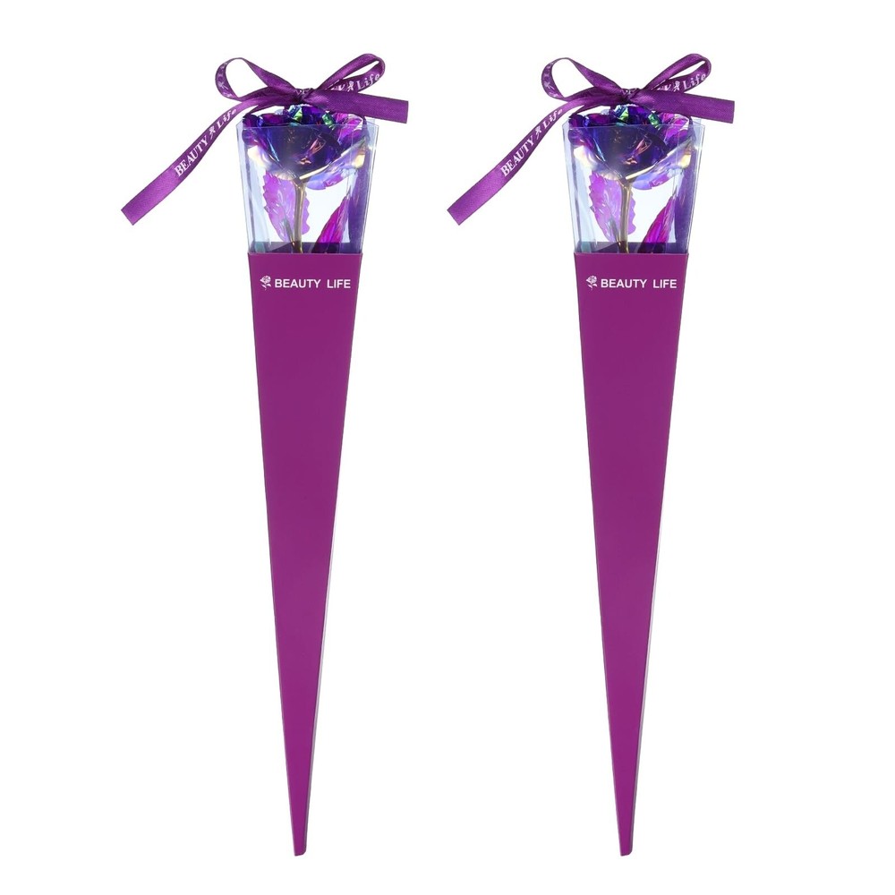 PATIKIL Artificial Roses Flower, 2Set Faux Flower Gifts with Gift Box for Val...