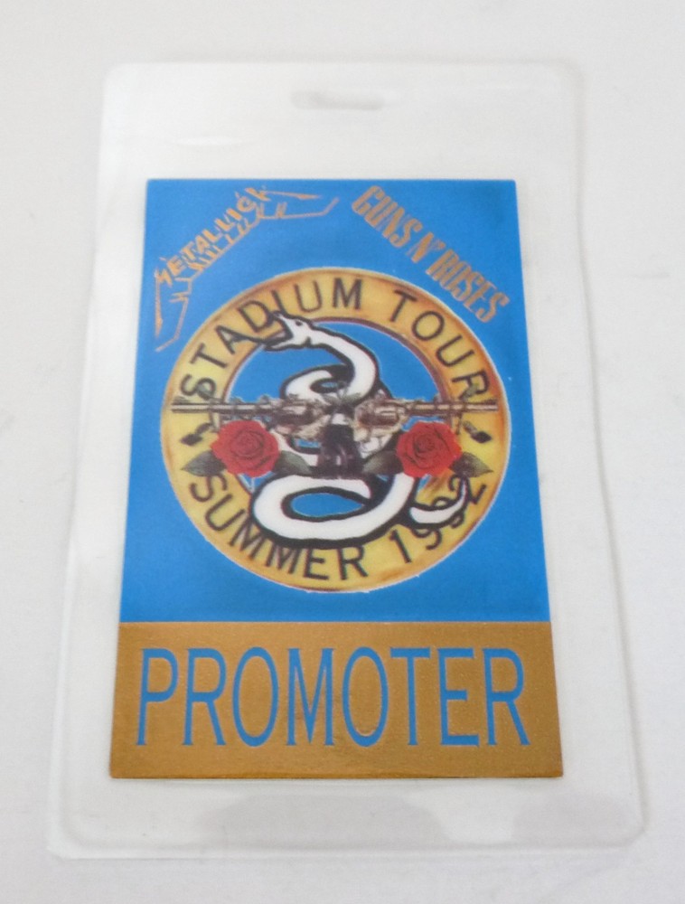 Guns & Roses PROMOTER Laminate Backstage Concert Stadium Tour Pass D4