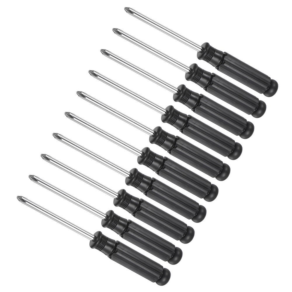 10-Piece 5.0mm Phillips Screwdriver Set with Black Handle 142mm