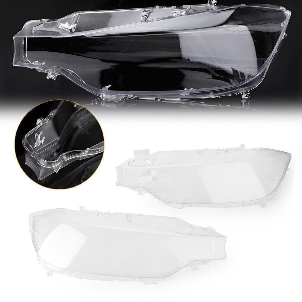 2Pcs Headlight Head Lamp Light Transparent Lens Lenses For BMW F30 2013-2016 US