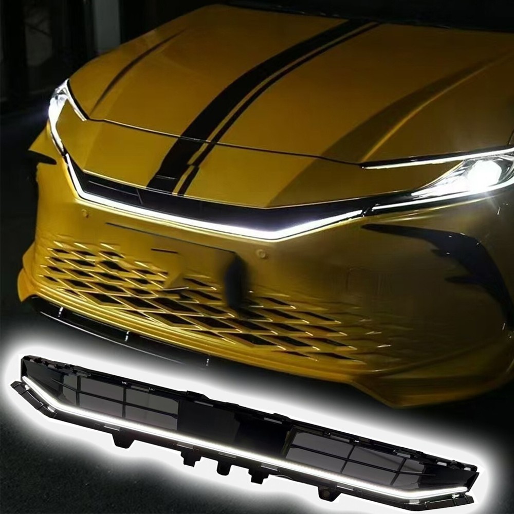 ABS Front Grille Mesh LED Grill fits for Camry XV80 2023 2024 2025 Black