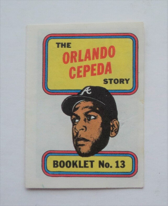 1970 Topps Booklets #13 Orlando Cepeda Braves - GEM MINT - FLASH SALE-image