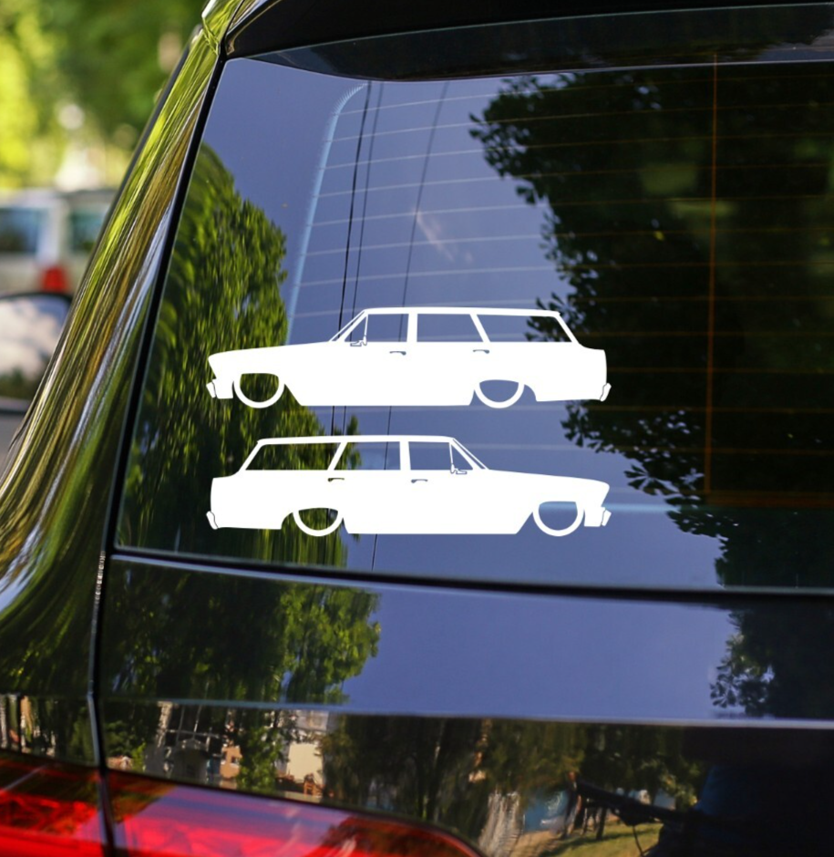 2x Lowered Classic Decal Stickers for 1967 Chevrolet Nova Station Wagon 2nd Gen