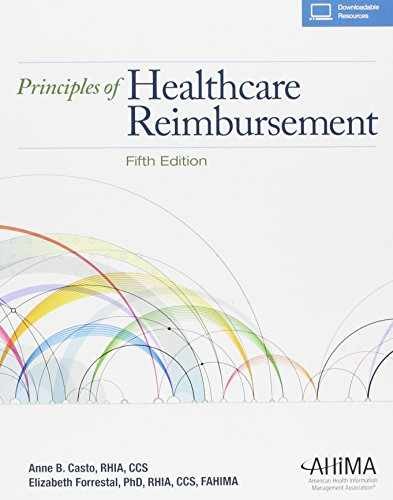 Principles of Healthcare Reimbursement - Paperback, by Casto Anne - Very Good