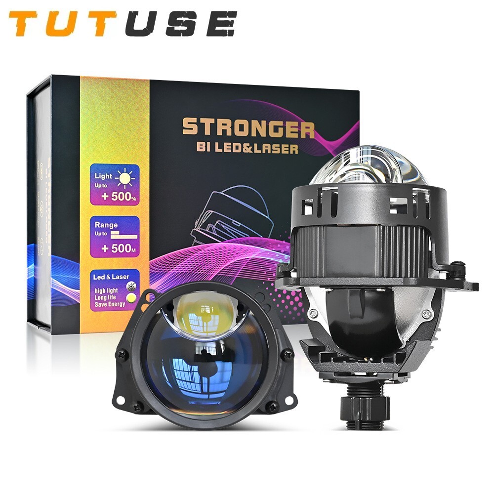 3.0 Inch Laser Bi LED Projector Lens Hyperboloid Headlight 140W 6000K Retrofit