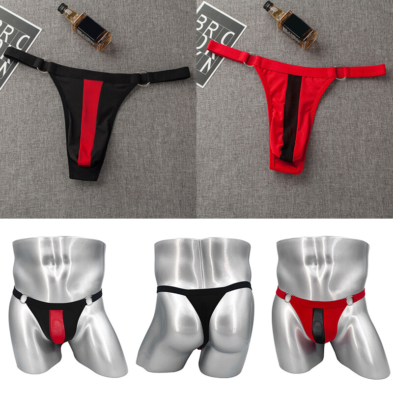 Mens-Sexy Briefs G-string Underwear Ultra-thin Thong Panties Bikini Lingerie ~
