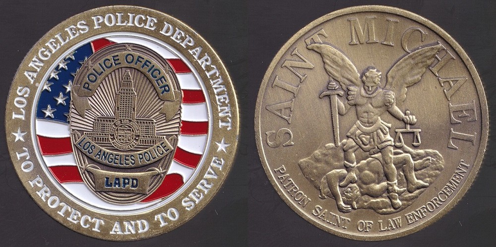 Los Angeles Police Bronze-Plated Commemorative Token/Medal Challenge Coin