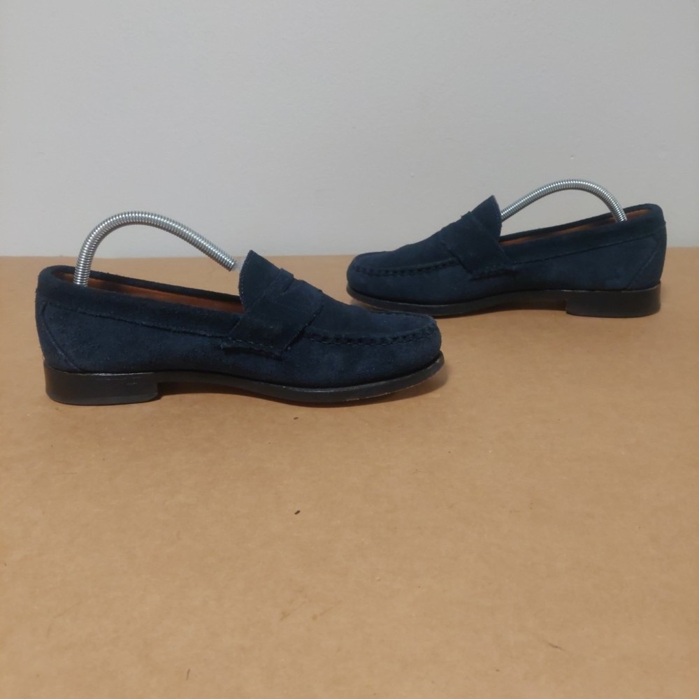 Allen Edmonds Cavanaugh Penny Loafers Dress Shoes Navy Suede Men's Size 9D