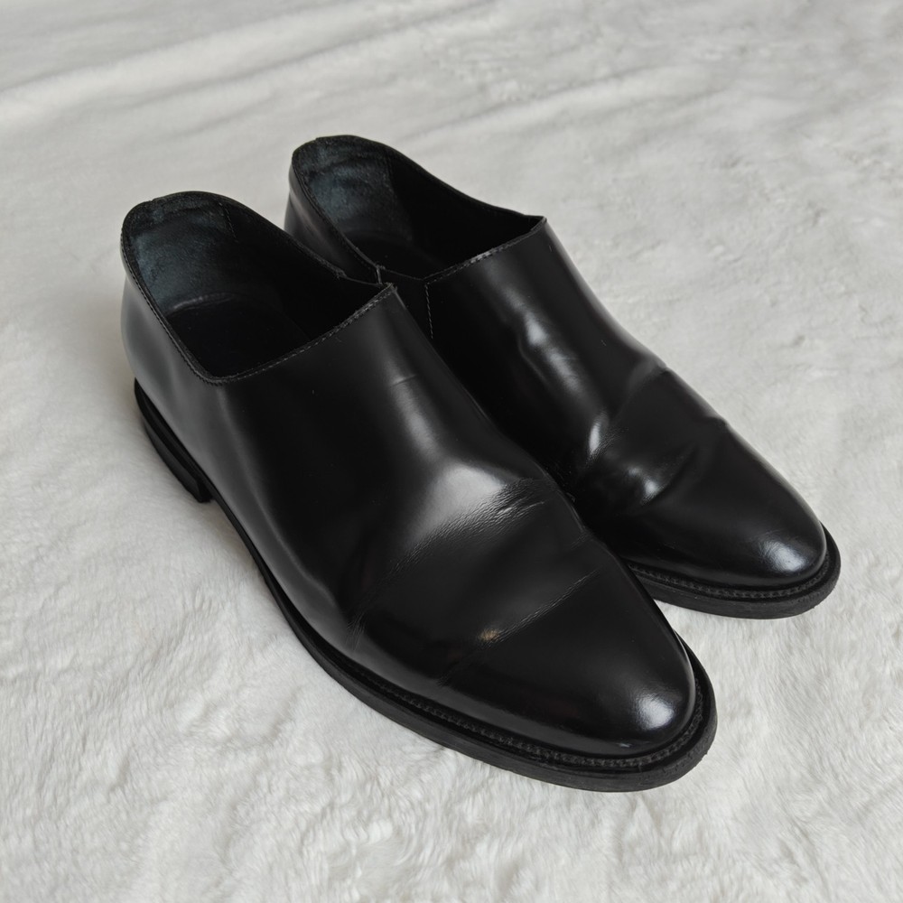 COS Men's Women's Unisex Black Slip On Patent Leather Loafers Shoes Eu 38 US 7