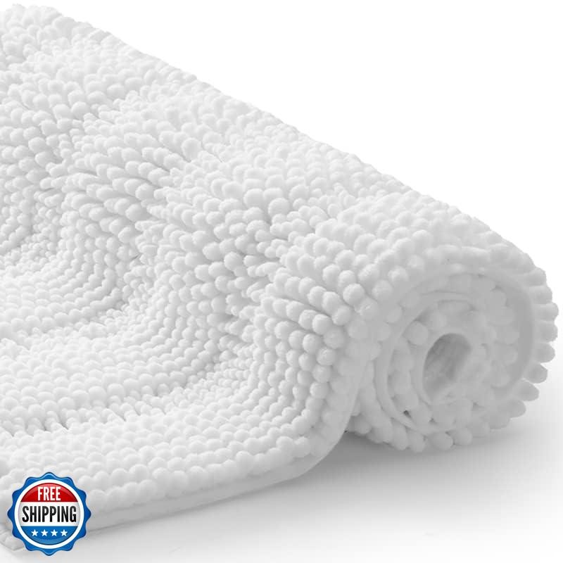 Bath Mat for Bathroom Ultra-Soft Machine Washable Rugs for Shower Room with N