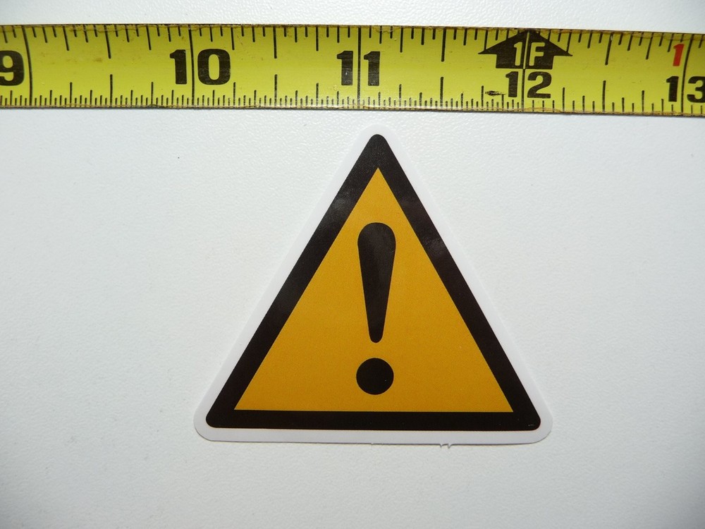 Caution Excitement Sticker Decal Warning Sign Joke Prank Gag Fun