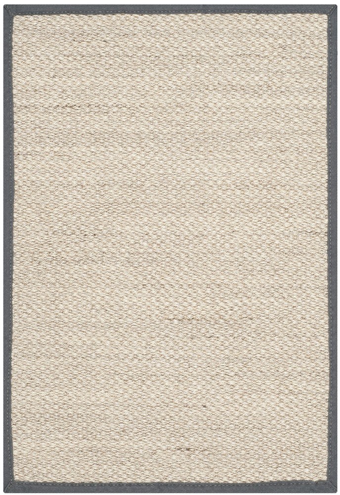 Safavieh Natural Fiber Collection 2' X 3' Marble / Dark Grey Nf143d Border Sisal