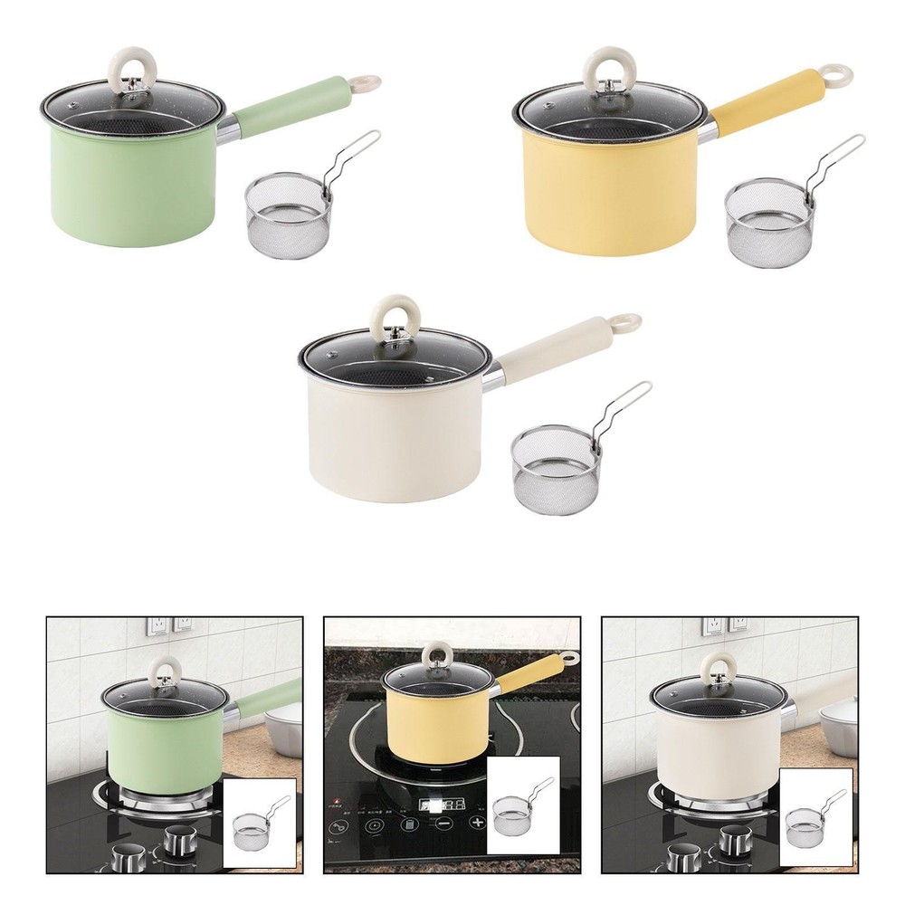 Stainless Steel Deep Fry Pot with Strainer for Camping and Restaurant Use