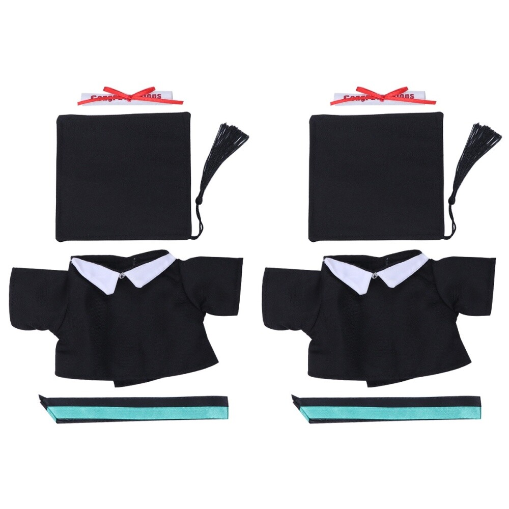 4 Pcs Doll Dressing Outfit Set Doll Clothes Accessories Graduation Gown Children