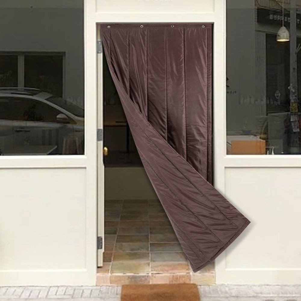 35.5x83 Inch Doorways Insulated Door Curtain Thermal Cover Soundproof For Winter