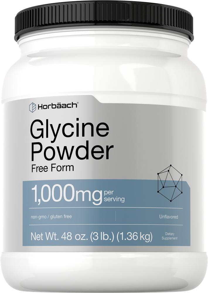 Glycine Powder | 3 lbs | Unflavored Powder | Vegetarian, Non-GMO | by Horbaach