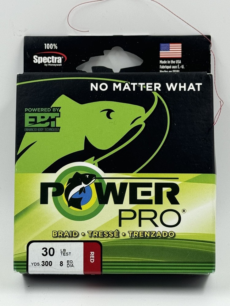 PowerPro  Braided Fishing Line - Vermilion Red - 30lb - 300yd !!!