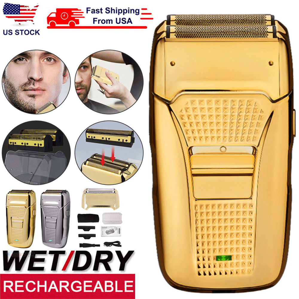 Men's Electric Shaver Trimmers Double Steel Blades Hair Beard Shaver Razor BK054