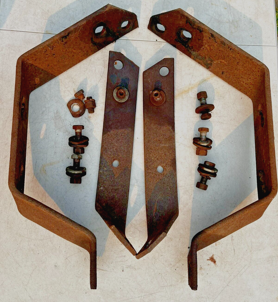 1957-58 Cadillac Front Bumper Frame Mounting Brackets 4pc Set w/Hardware