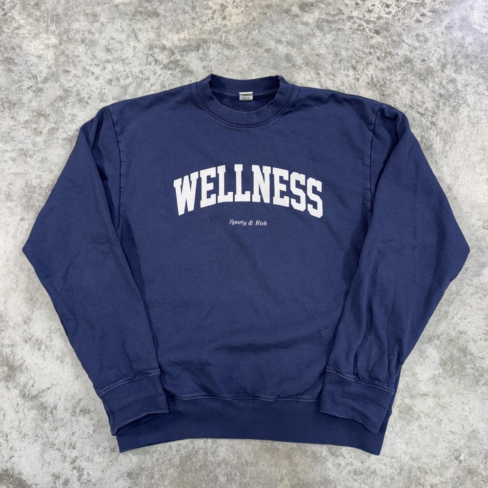 Sporty & Rich Sweatshirt Mens Small Wellness Crewneck Pullover USA Made