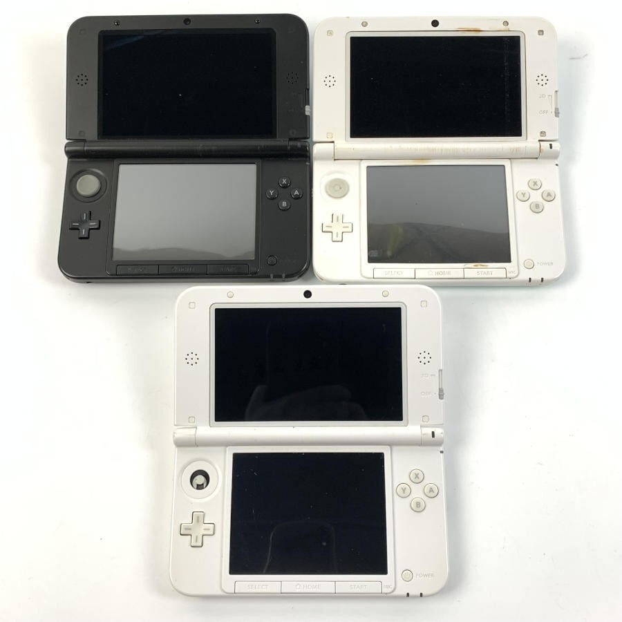 Nintendo 3DS XL LL SPR-001 Console Lot of 3 For Parts Repair Japan Version 4590 UG Bundle