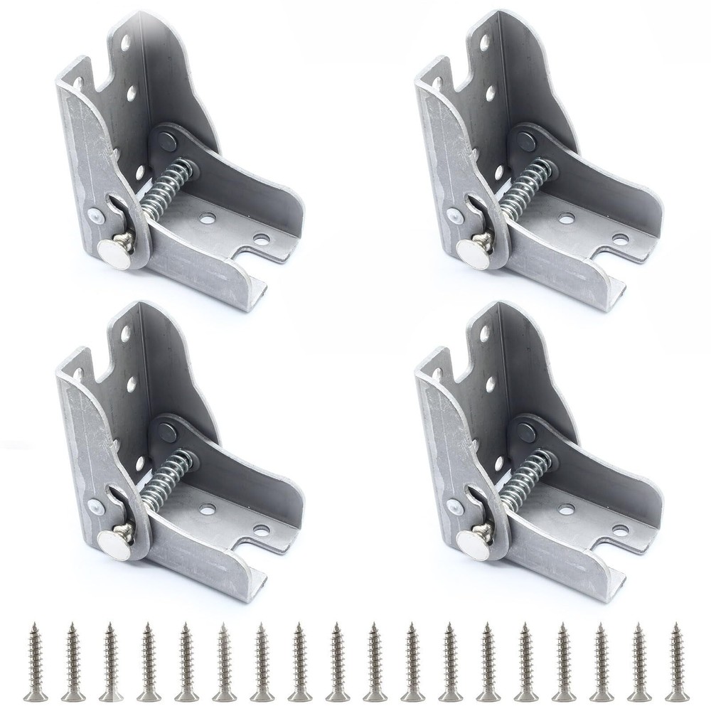 4 Pack Folding Table Leg Brackets, Foldable Self-Locking Hinge Extension Supp...