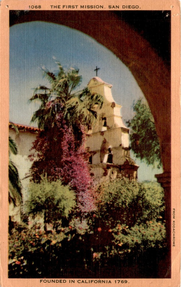 San Diego, California, Padres, Mission San Diego de Alcala, Padre Postcard