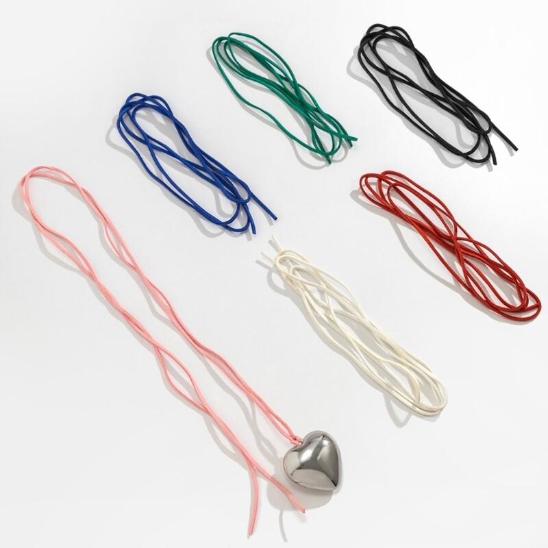 6pcs Heart Pendant Necklace Clavicle Chain Choker Necklace Statement Jewelry