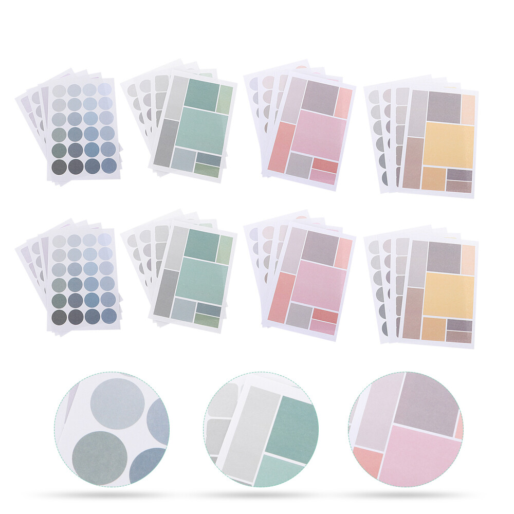 8 Sets Logo Stickers Scrap Book Tag Category Multi-purpose Easy to Mark