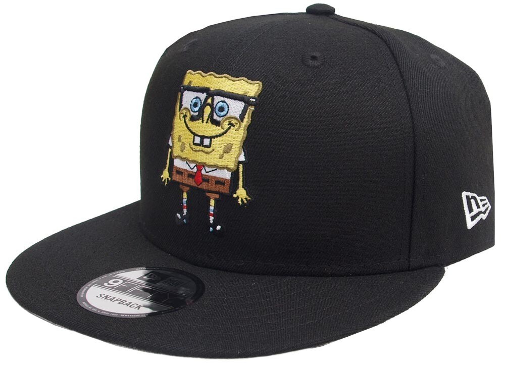 New Era Spongebob Glasses Black Snapback Cap 9Fifty OSFA Limited Custom Edition