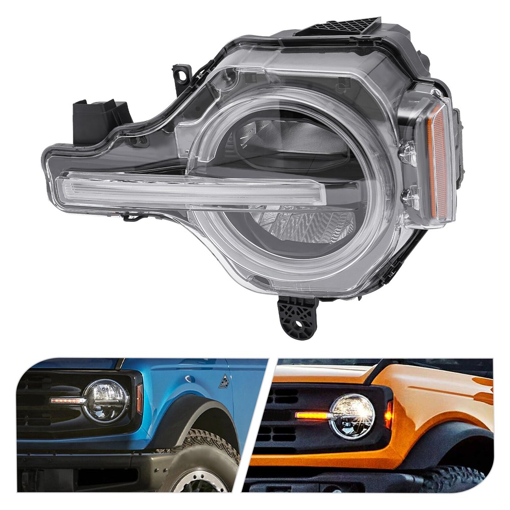 2021-2023 Ford Bronco Driver Side LED Headlight Left LH Halogen-Compatible