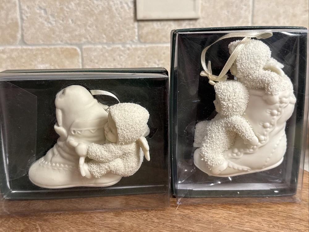 Snowbabies Ornament- 1, 2, High Button Shoe- 3, 4 No Room For One More- New!