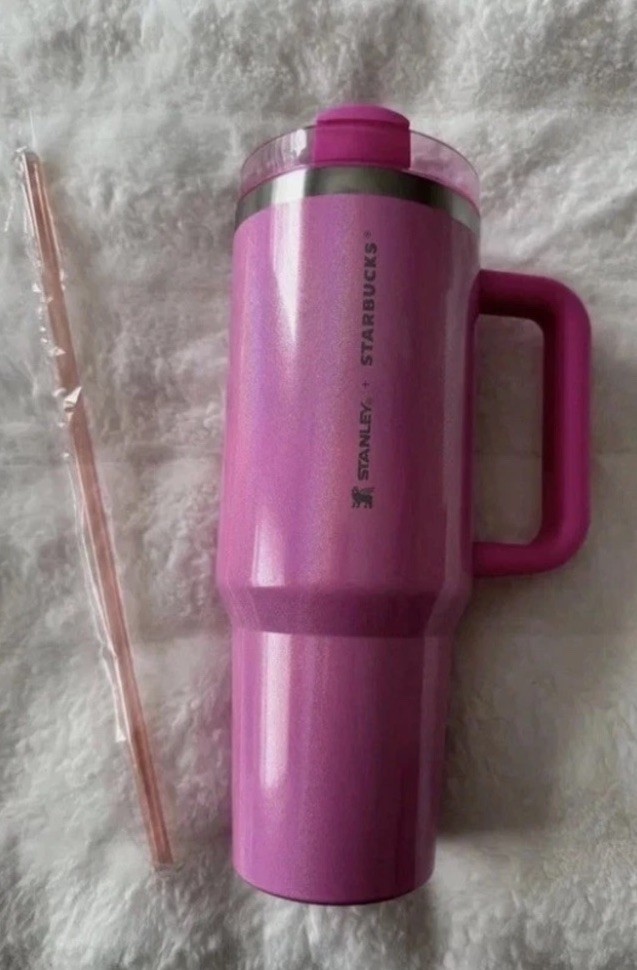 Stanley x Starbucks Berry Pink Glitter Stanley Tumbler 40 Oz