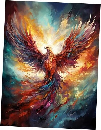 5D Diamond Art Kits for Adults Phoenix by Number Kits, Diamond Painting Art