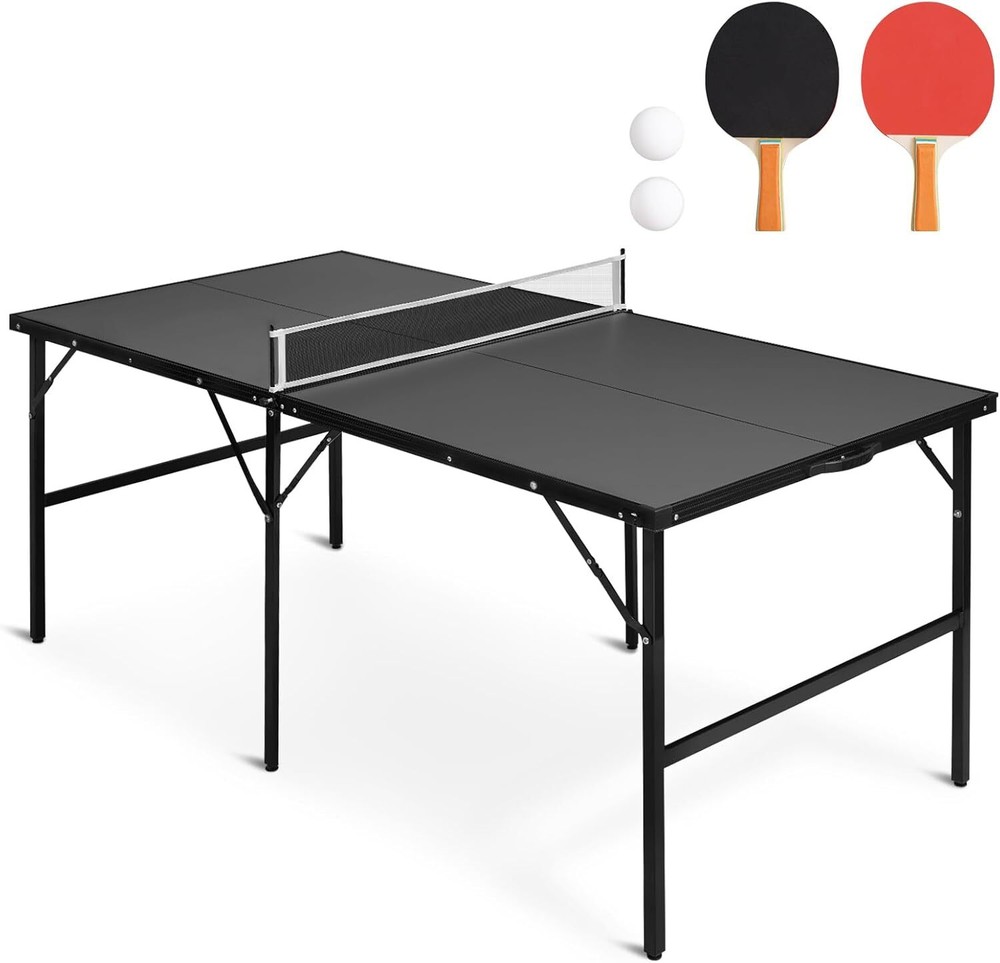 6x3 ft Foldable Ping Pong Table for Indoor and Outdoor Use