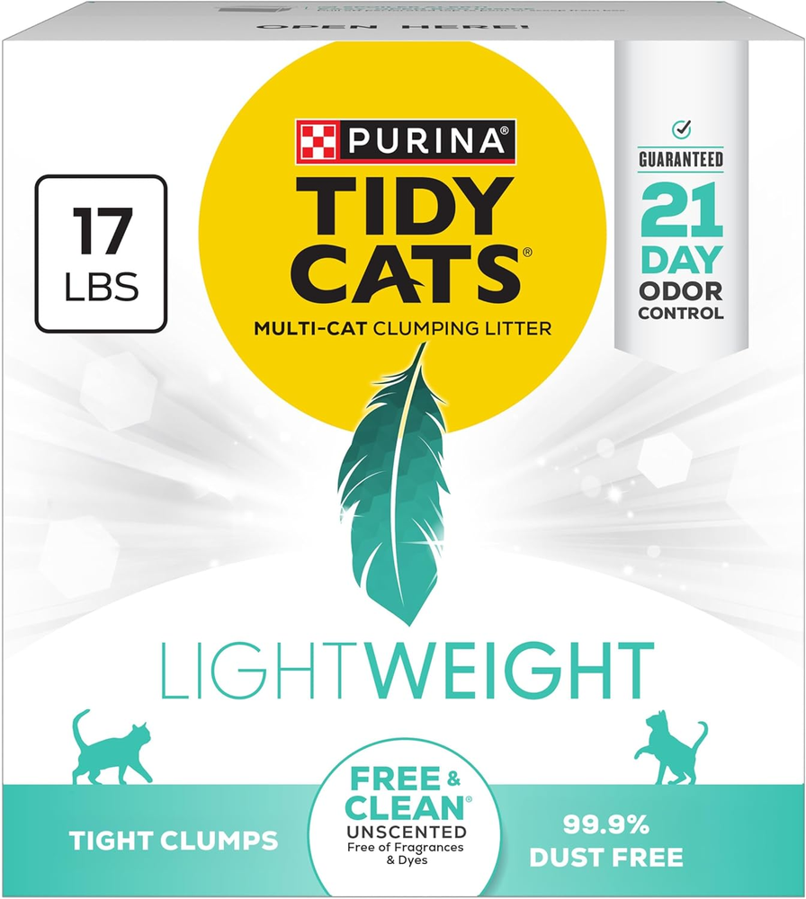 Purina LightWeight Free and Clean Unscented, Multi-Cat, Clumping, 99.9 Percent