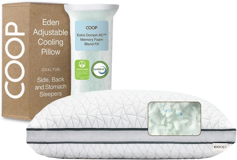 Eden Bed Pillow Queen Size for Sleeping on Back, Stomach and Side Sleeper