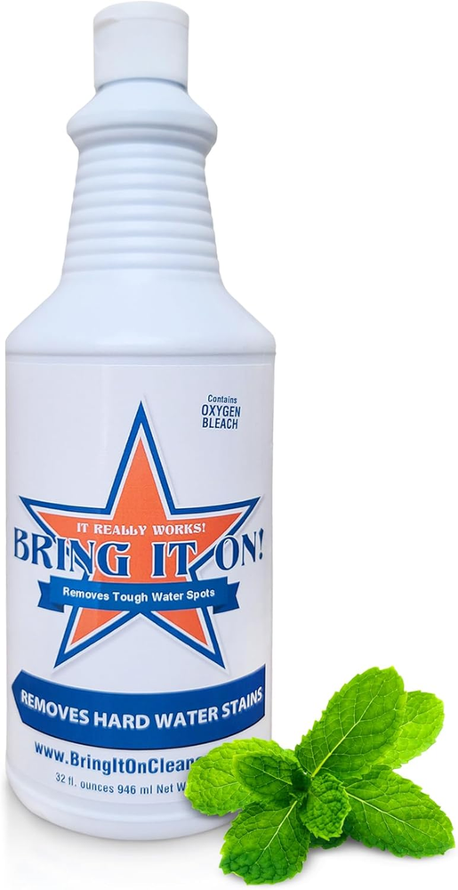 Hard Water Stain Remover 32oz for Showers Tiles Glass Sinks Surfaces