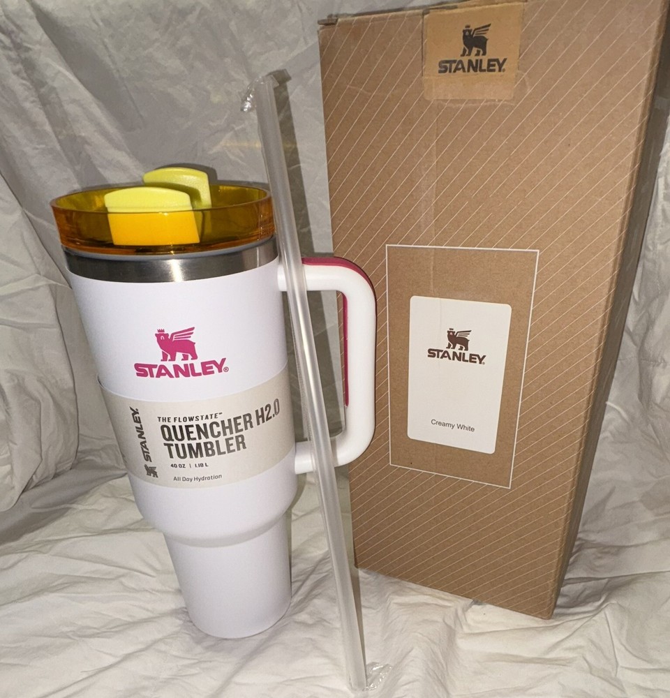 40 oz Stainless Steel H2.0 Flowstate Quencher Tumbler - White