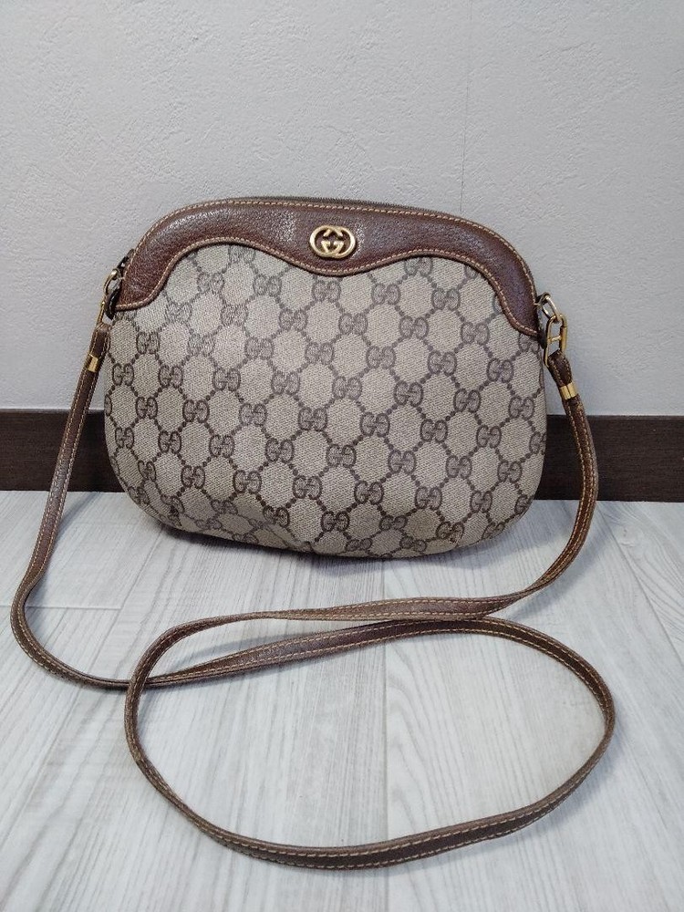 Gucci GG Canvas Shoulder Bag Classic Logo Vintage Pre-Owned
