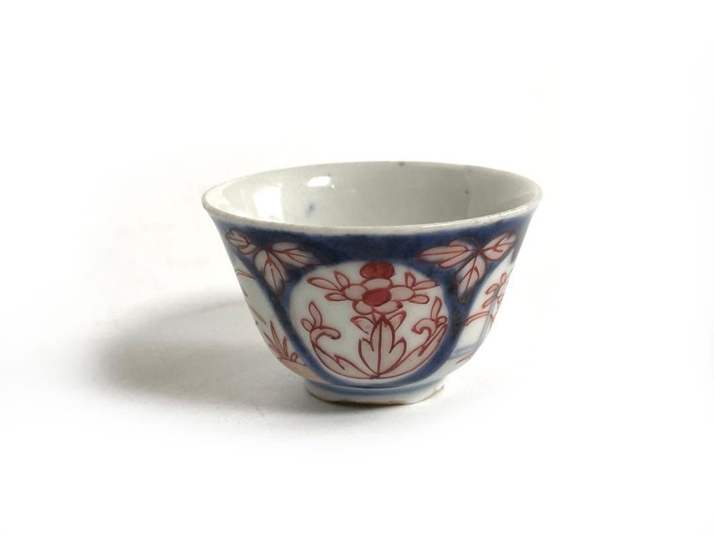 Antique Vintage Old Imari Export Imari Colored Inoguchi Sake Sake Utensil Cup