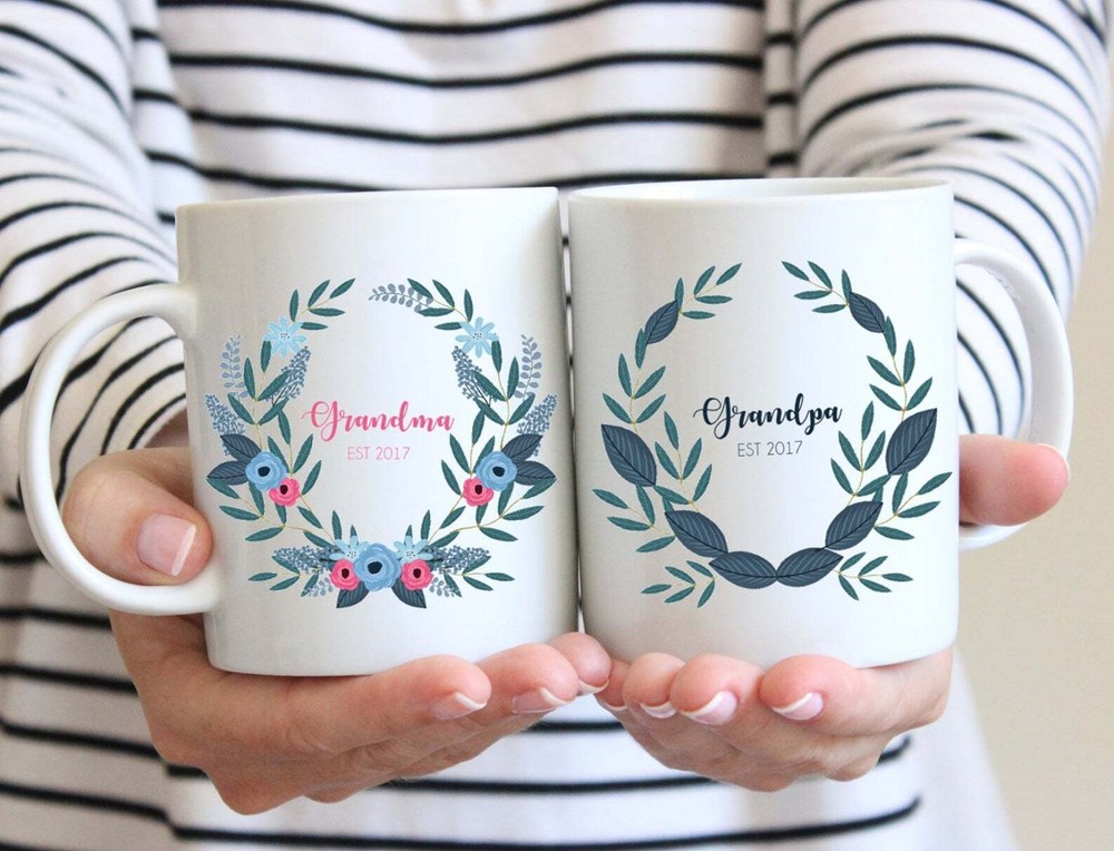 New Grandparent Coffee Mugs New Grandparent Gifts Grandma Mug Grandpa Mug Baby