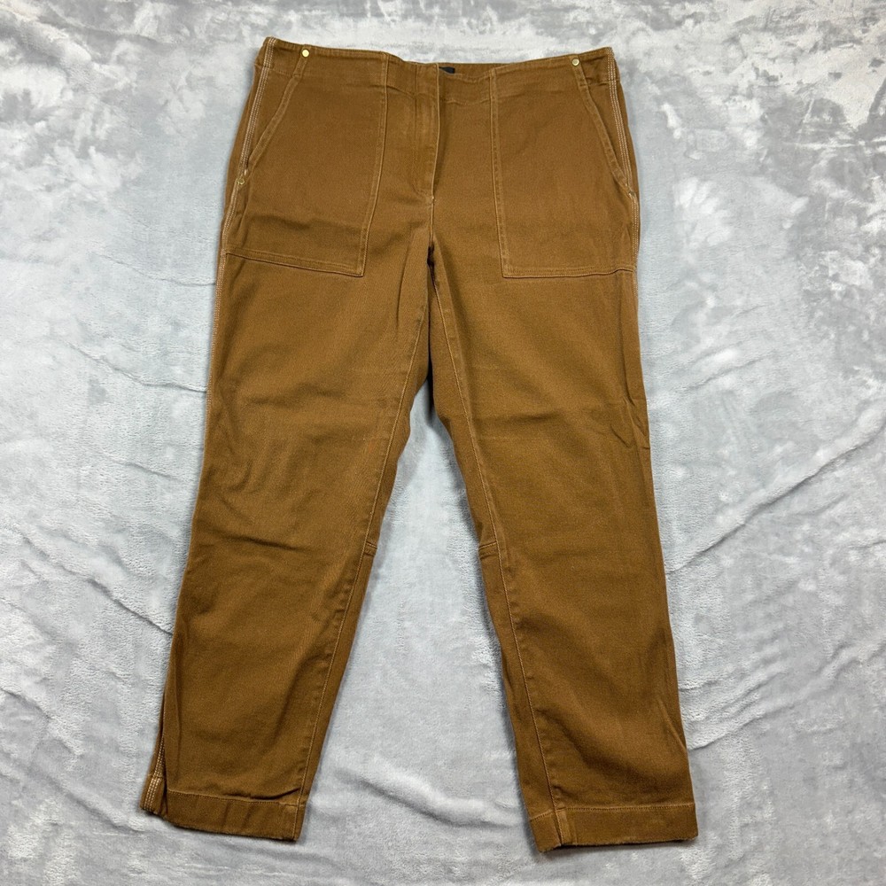 Theory Treeca Twill Crop Cedar Brown Pants Women’s US 10