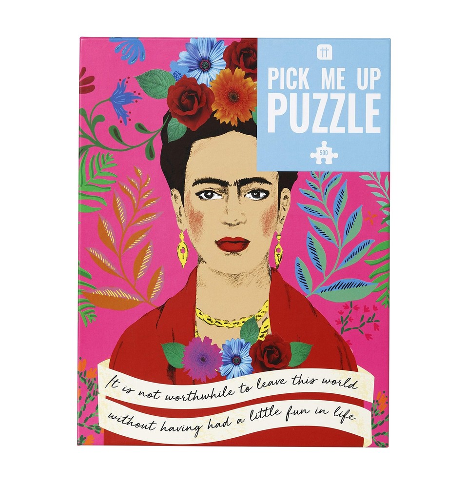 500-piece Frida Kahlo Portrait Quote Jigsaw Puzzle & Poster | Illustrated | a...
