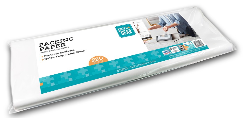 Pen+Gear 24 in x 24 in White Packing Paper for  Shipping, 220 Sheets, 7.22 lb