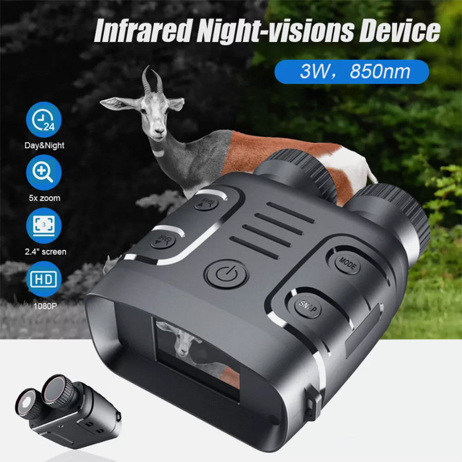 1080P Night Vision Binoculars Day Night HD Zoom Waterproof Prism Hiking Hunting